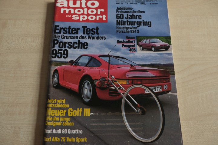 Deckblatt Auto Motor und Sport (12/1987)